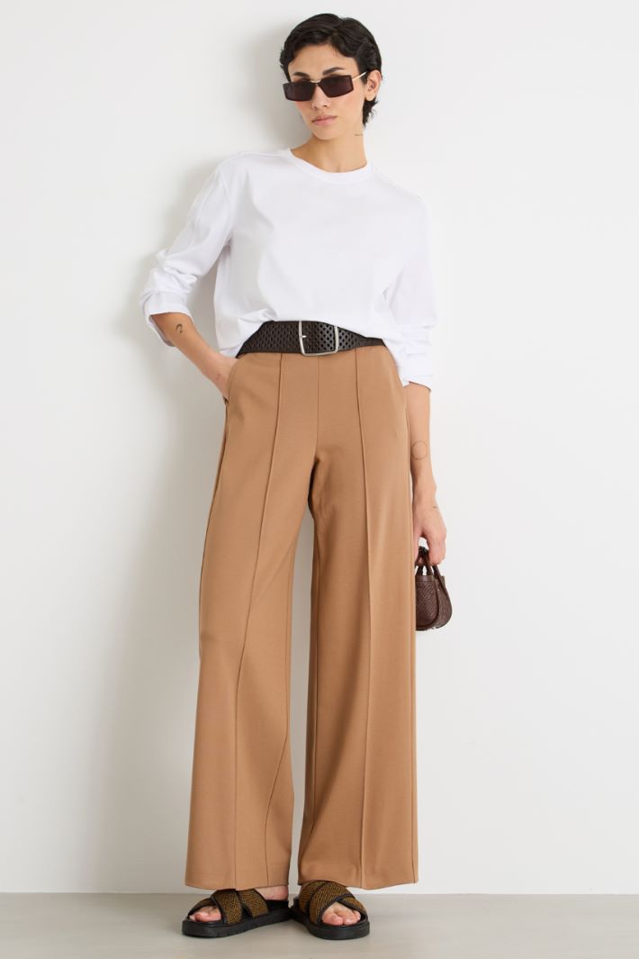 Wide-leg jersey trousers Intrend