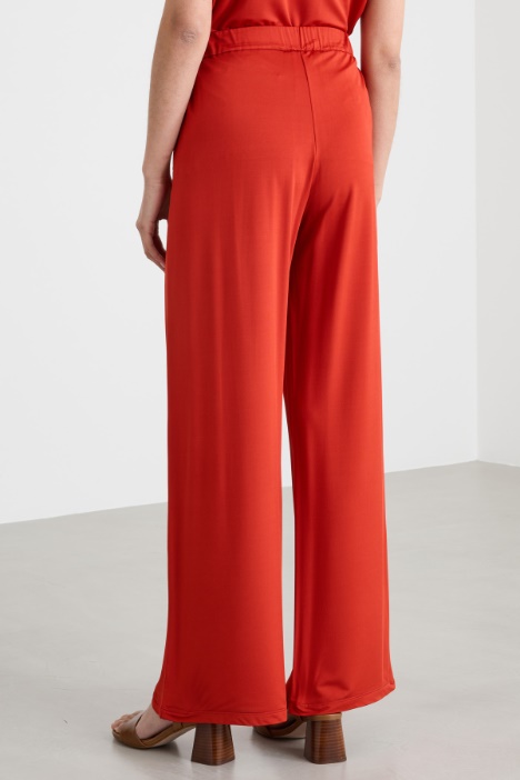 Pantalón amplio de jersey piqué