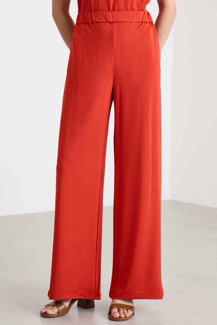 Pantalone ampio in jersey piqué Intrend - 2