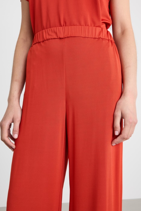 Pantalón amplio de jersey piqué
