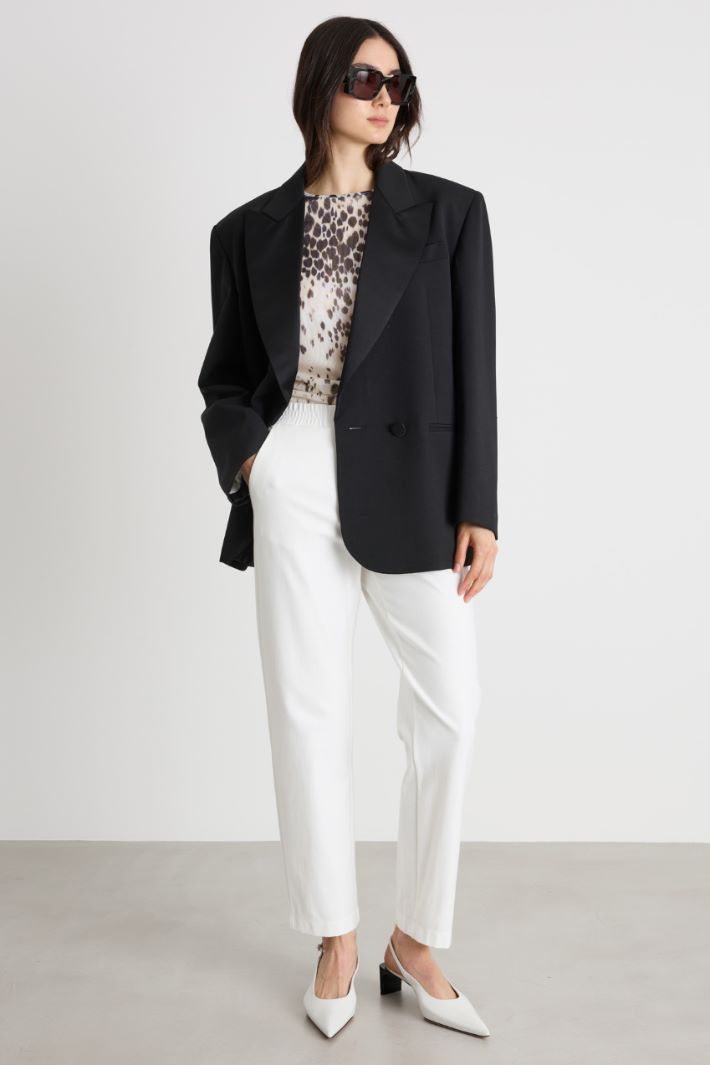 Pantaloni in jersey effetto jeans Intrend