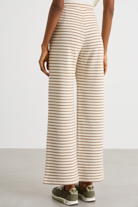 Pantalón ancho de punto piqué