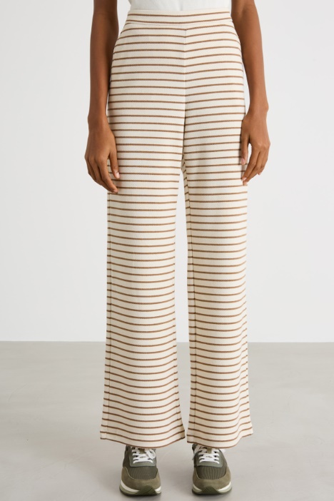 Pantalón ancho de punto piqué
