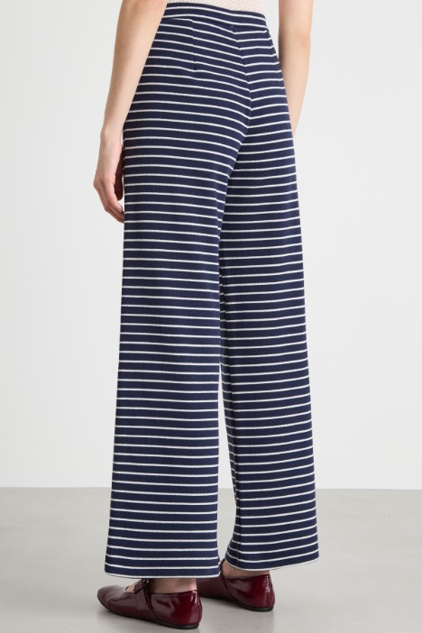 Pantalón ancho de punto piqué