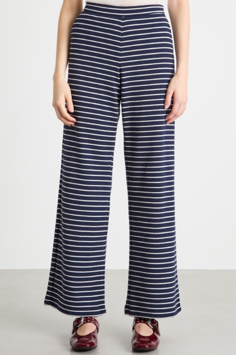 Pantalón ancho de punto piqué