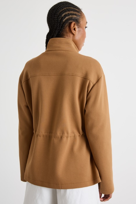 Parka in jersey piqué