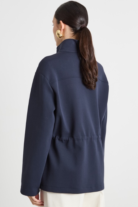 Parka in jersey piqué