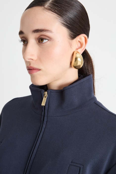 Parka in jersey piqué