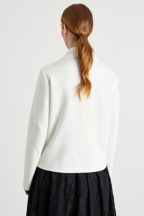 Caban in jersey piqué