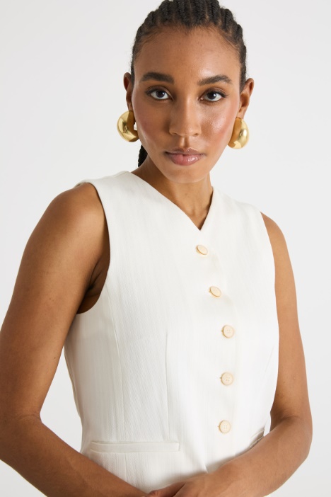 Gilet in jersey jacquard