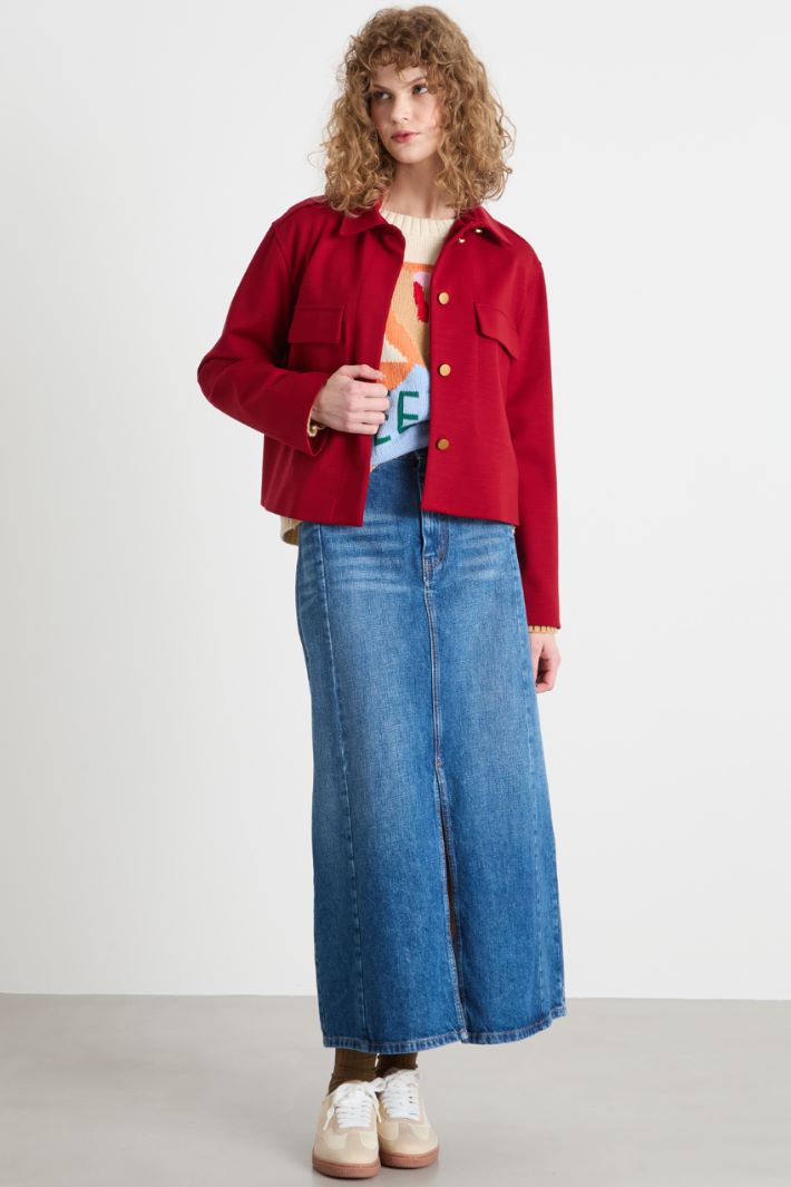 Single-breasted shirt jacket Intrend