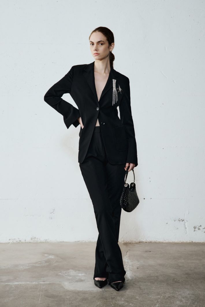 Slim-fit compact jersey blazer Intrend - 5