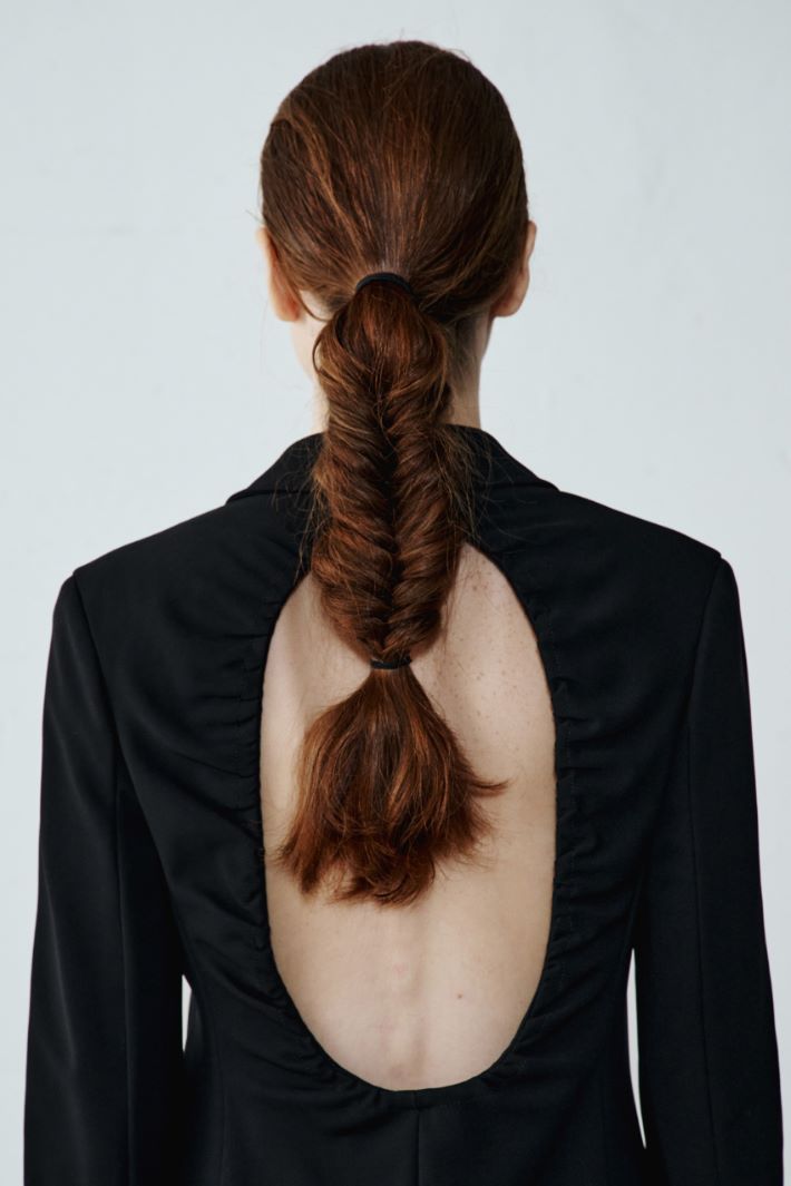 Slim-fit compact jersey blazer Intrend - 6