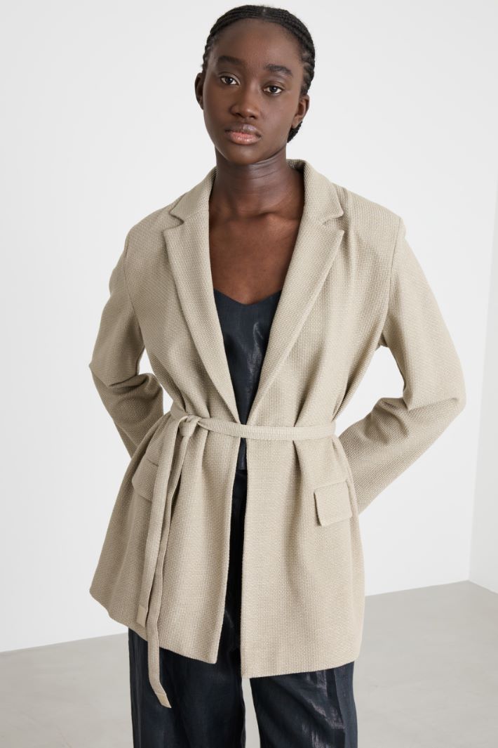 Giacca in jersey jacquard laminato Intrend - 2