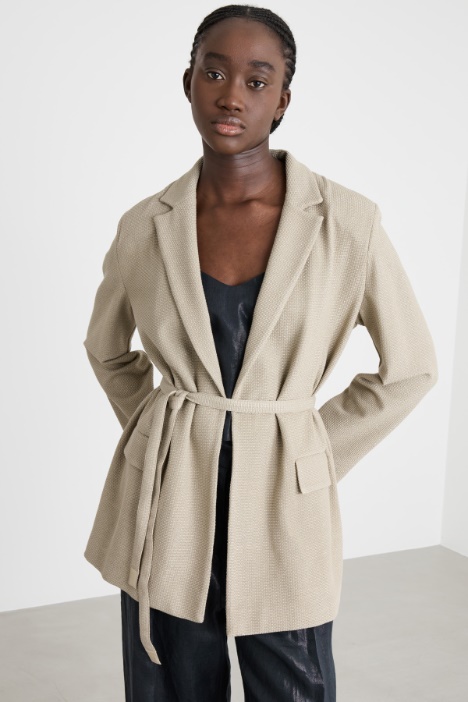 Giacca in jersey jacquard laminato Intrend