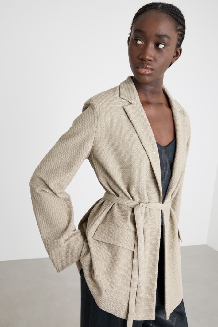 Giacca in jersey jacquard laminato Intrend - 3