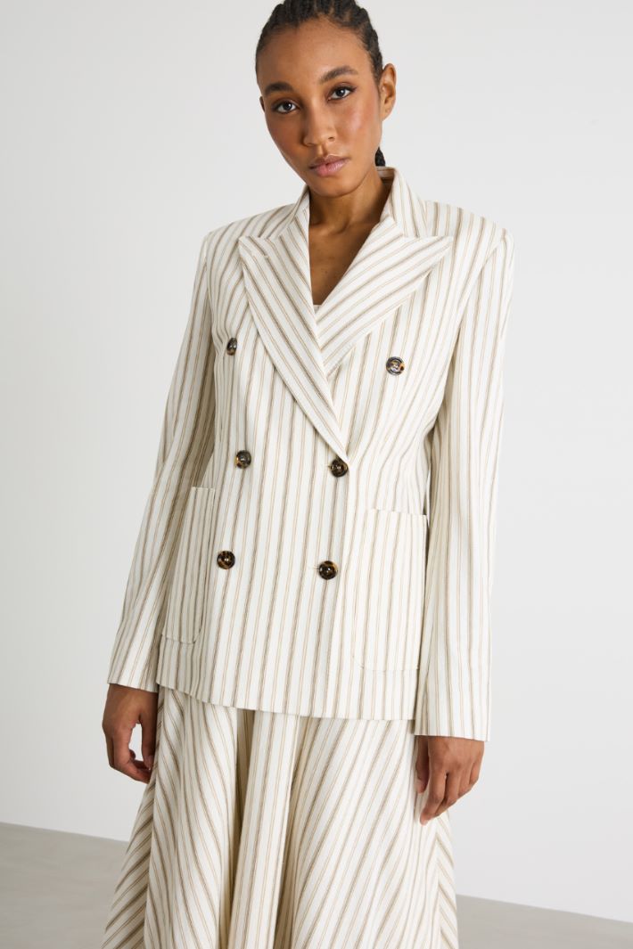 Double-breasted jersey blazer Intrend - 2