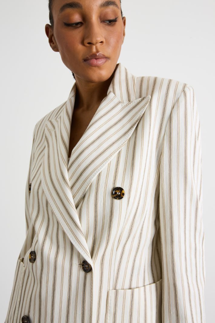 Double-breasted jersey blazer Intrend - 3