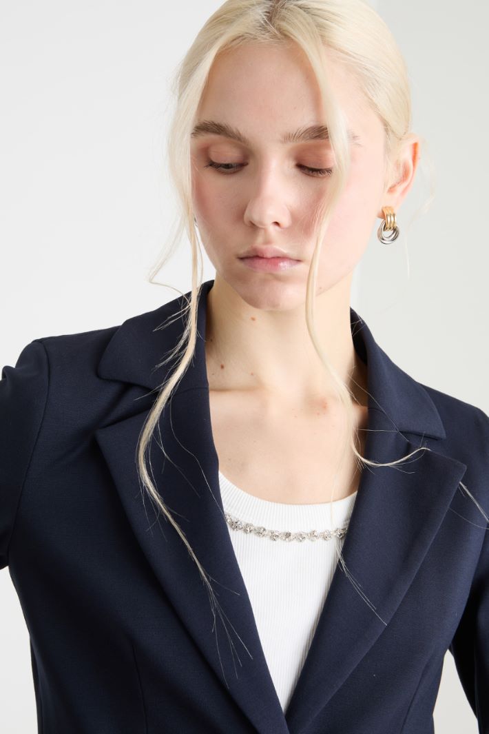 Slim-fit jersey blazer Intrend - 3