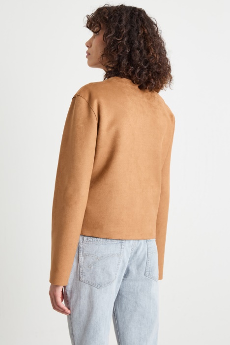 Chaqueta boxy fit de punto