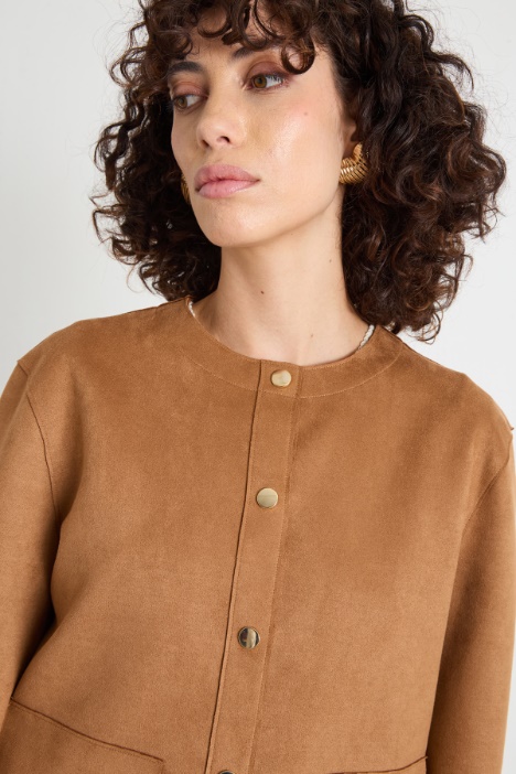 Chaqueta boxy fit de punto