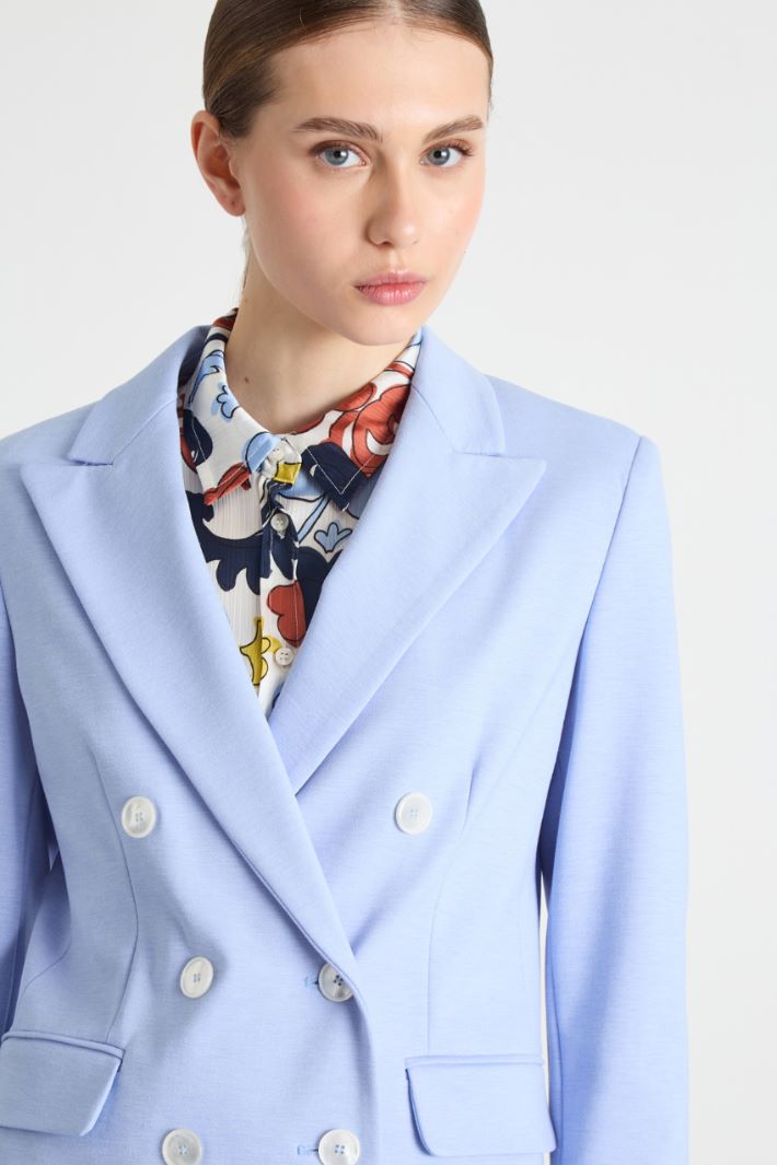 Double-breasted jersey blazer Intrend - 3