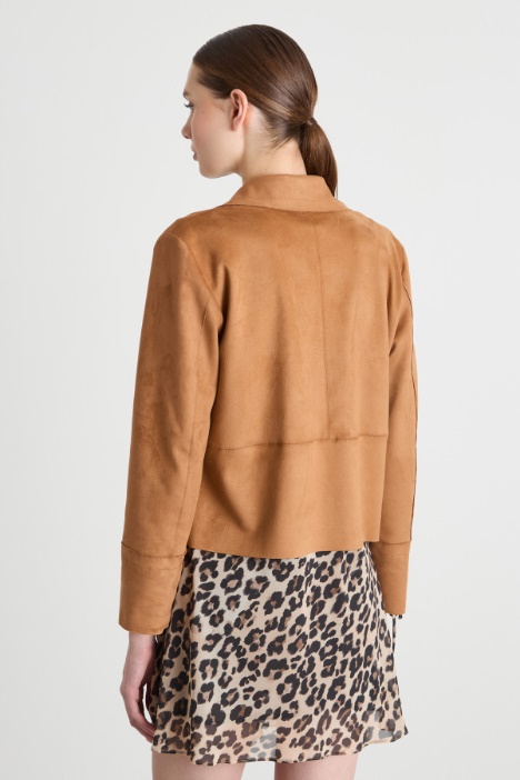 Blazer doppiopetto in tessuto dal finish vellutato