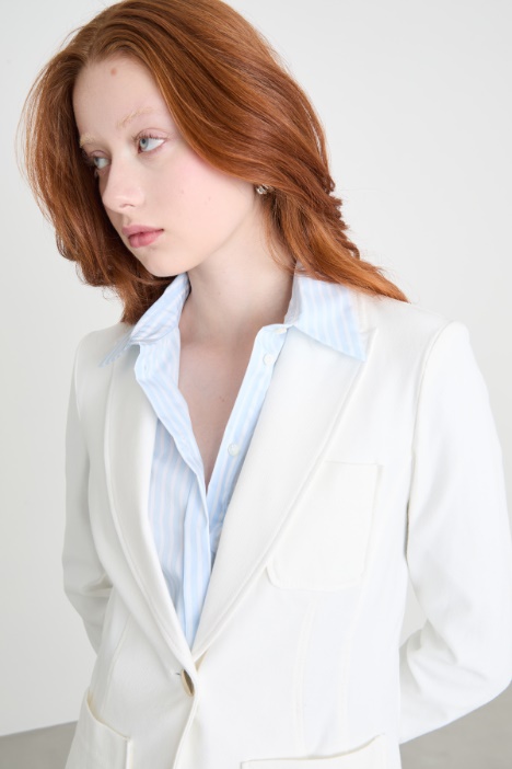 Blazer in jersey effetto jeans