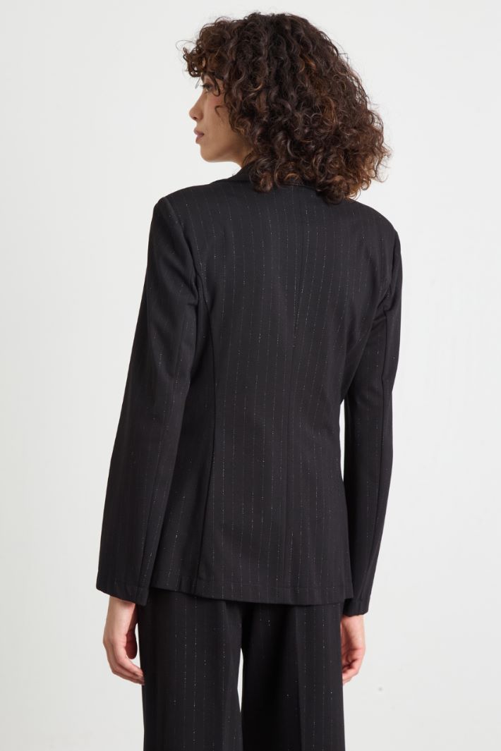 Pinstripe jersey blazer Intrend - 4