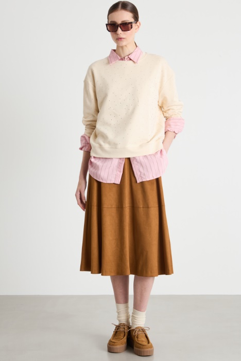 Rhinestone-embellished sweatshirt Intrend