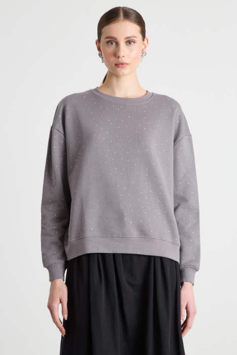 Rhinestone-embellished sweatshirt Intrend