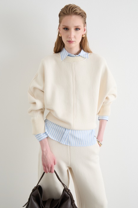 Boxy crew-neck sweatshirt Intrend
