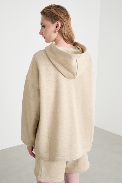 Felpa oversize con cappuccio