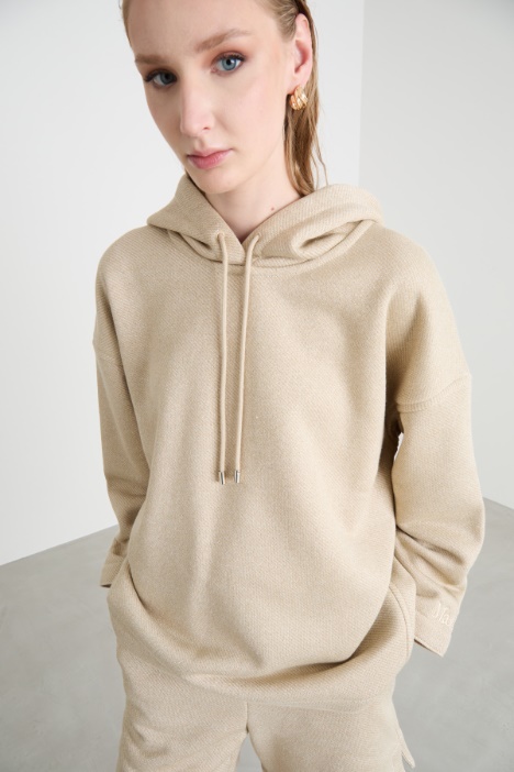 Felpa oversize con cappuccio