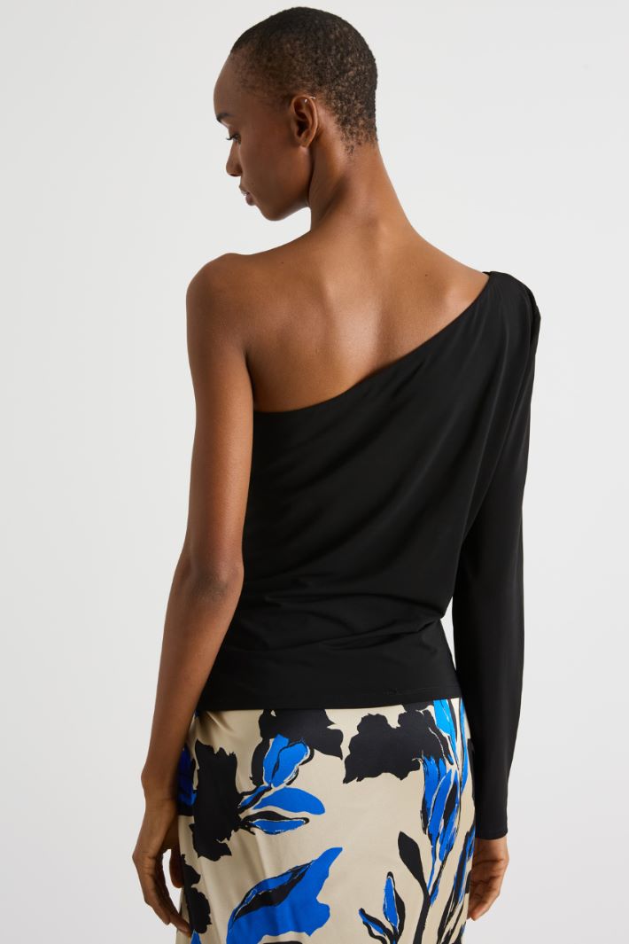 One-shoulder top in jersey Intrend - 4