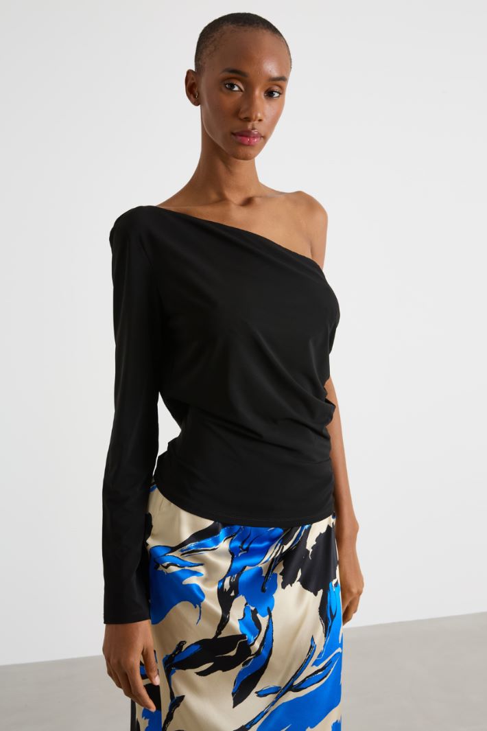 One-shoulder top in jersey Intrend - 2