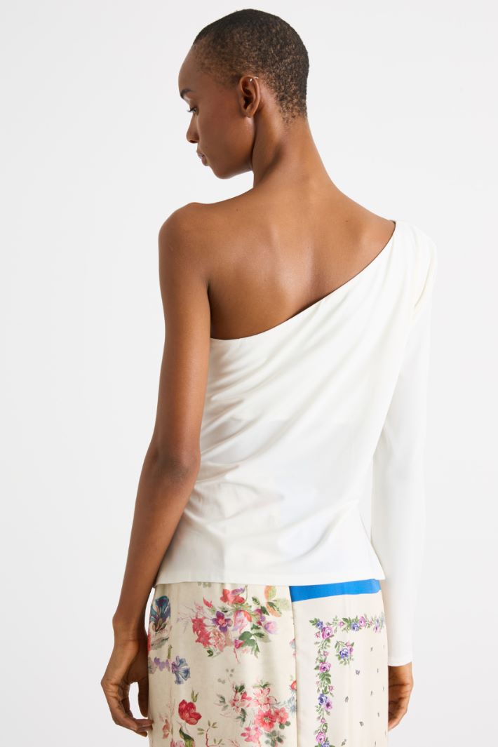 One-shoulder top in jersey Intrend - 4