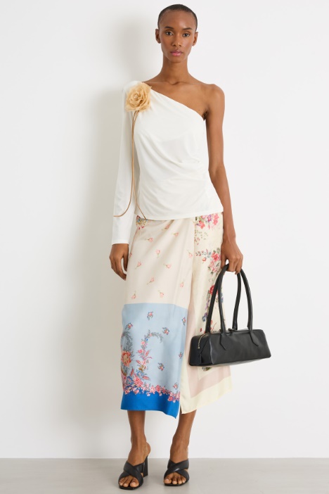 One-shoulder top in jersey Intrend