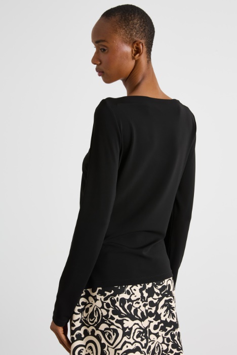 Top drappeggiato in jersey