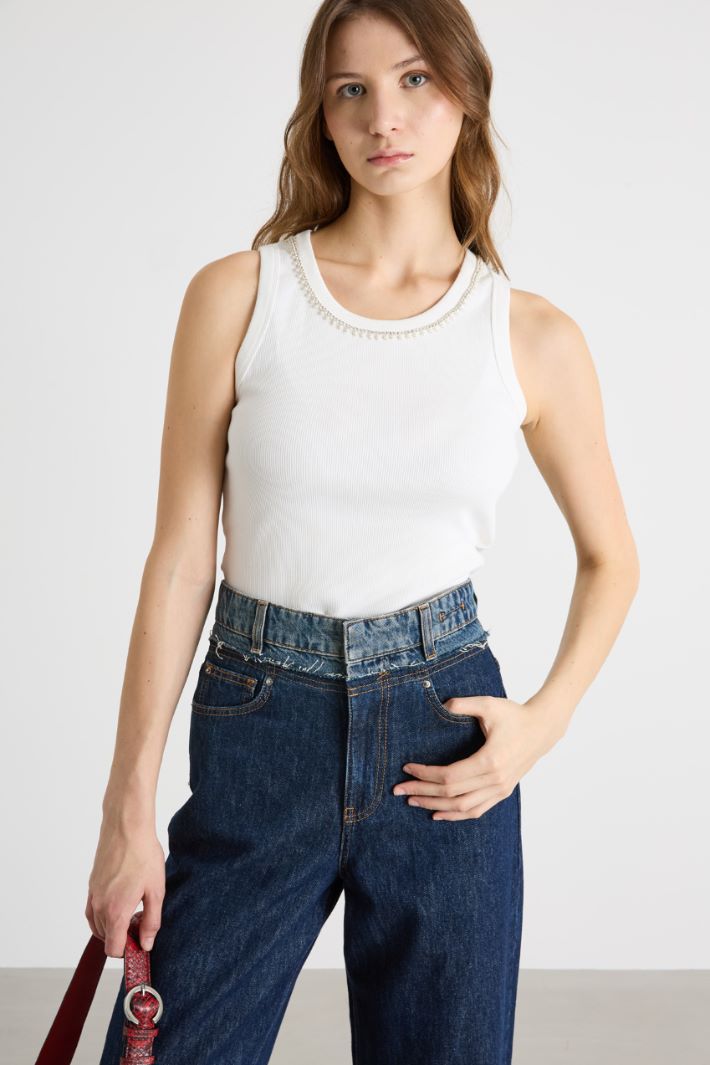 Embellished jersey top Intrend - 2