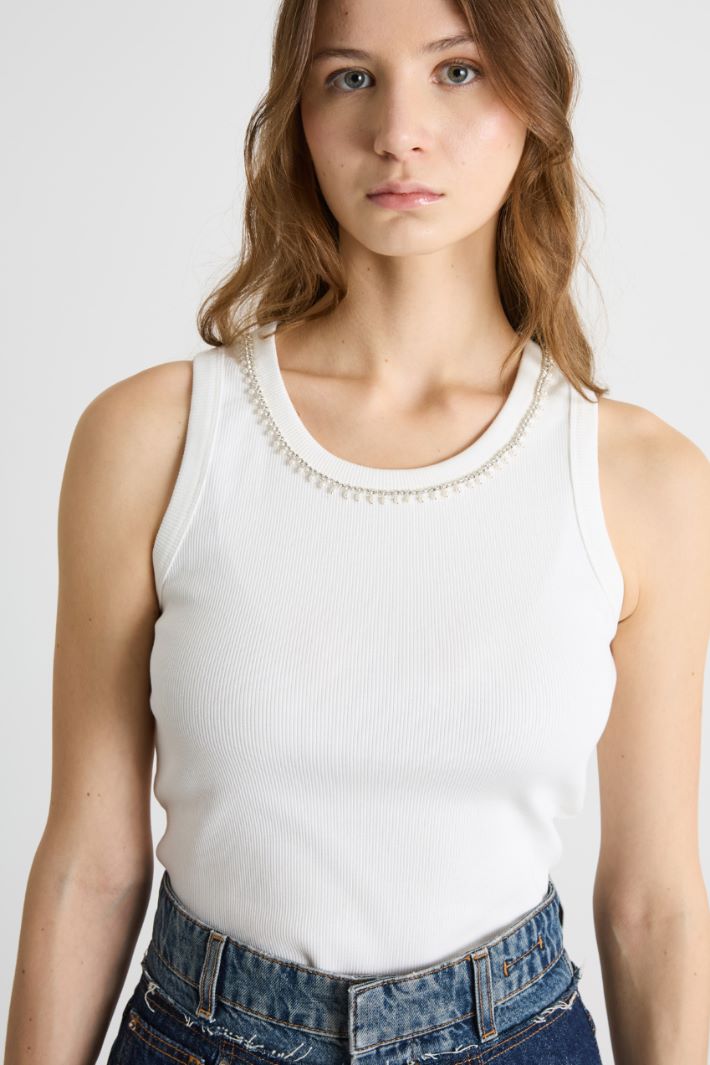 Embellished jersey top Intrend - 3