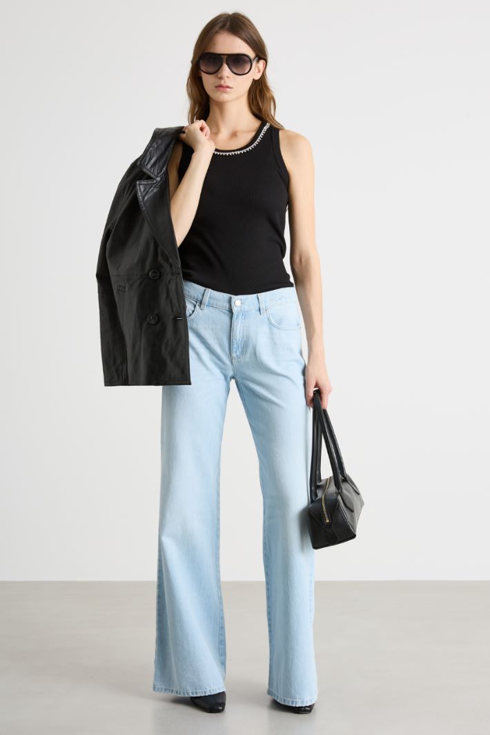 Embellished jersey top Intrend