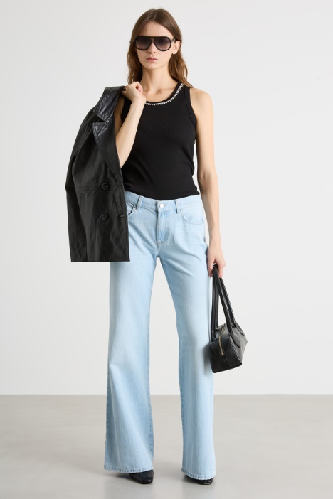 Embellished jersey top Intrend