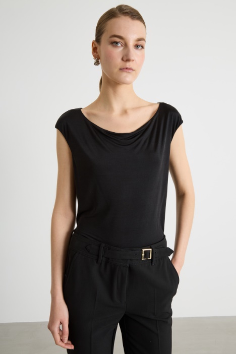 Cowl neck jersey top Intrend