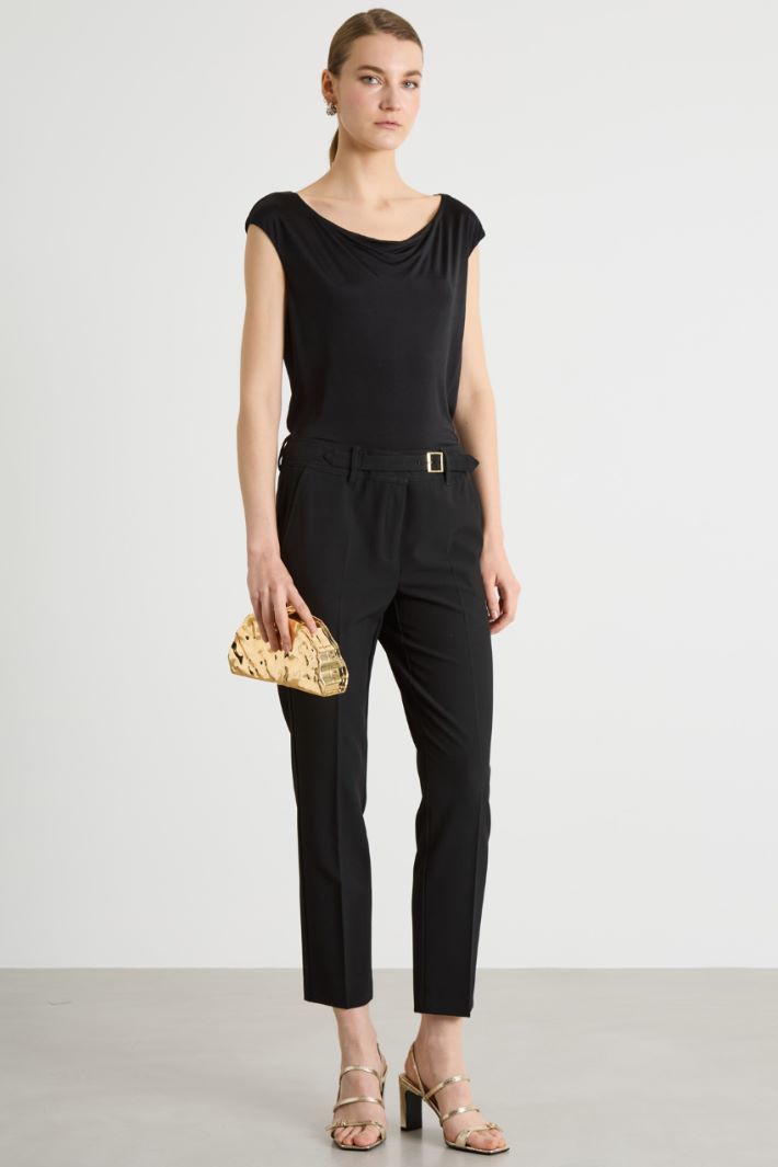 Cowl neck jersey top Intrend