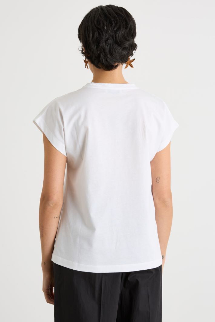 Bow-detail T-shirt Intrend - 4