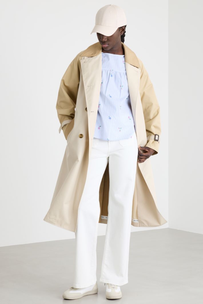 Poplin and jersey top Intrend