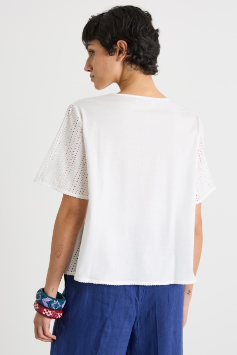 Top in popeline e jersey