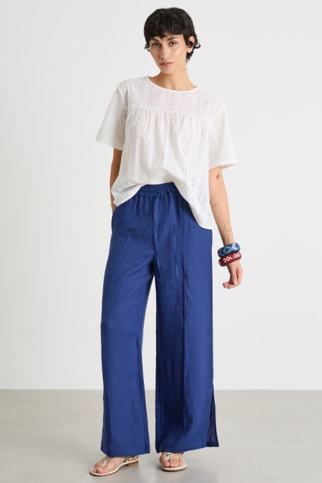 Poplin and jersey top Intrend