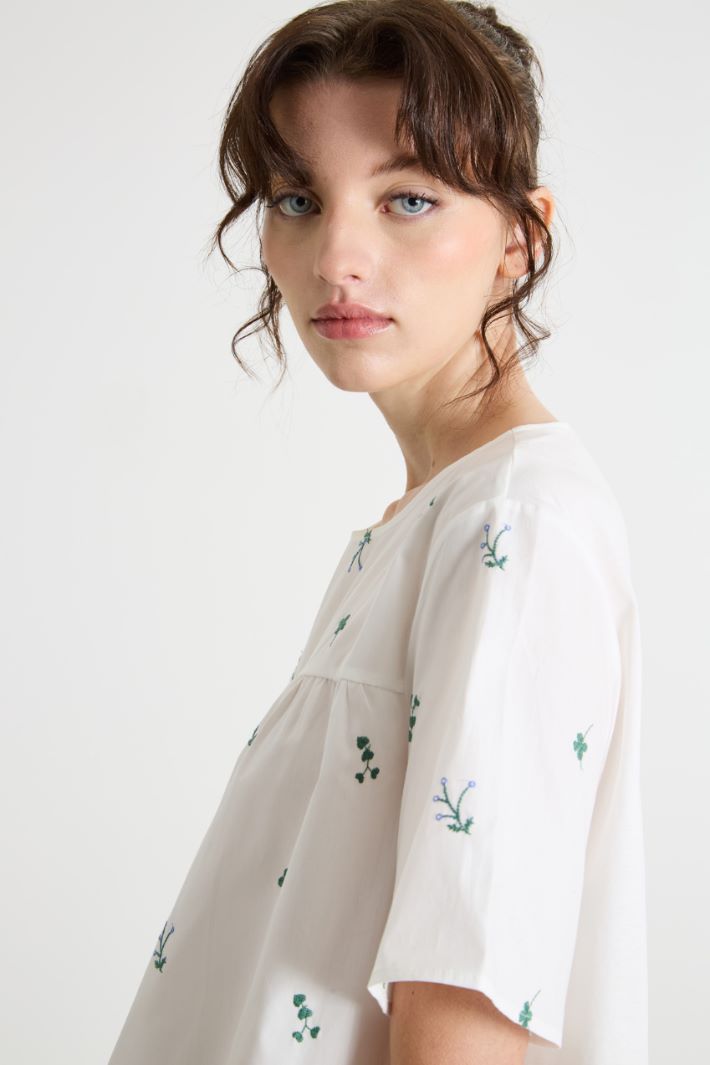 Poplin and jersey top Intrend - 3